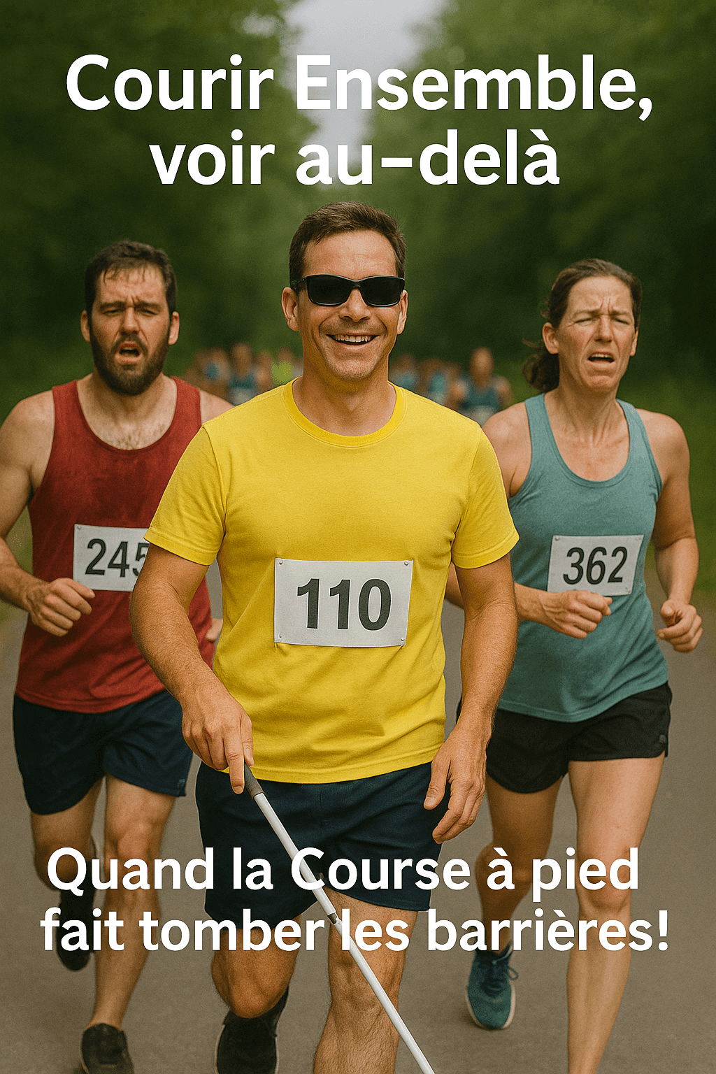 Coureur avec un handicap visuel